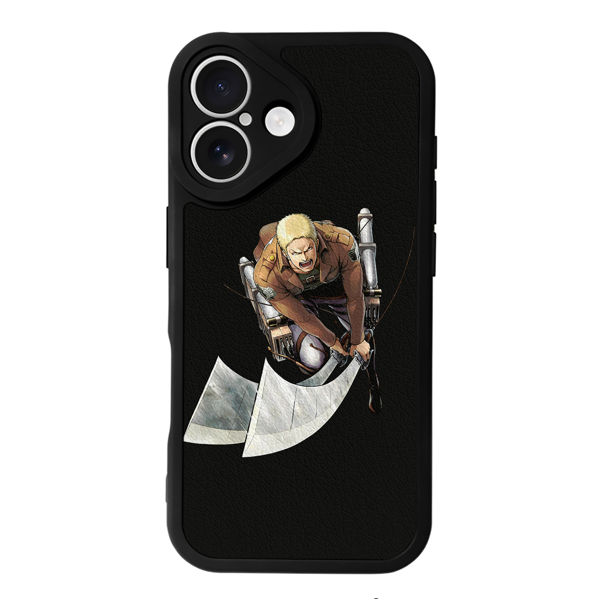 （画像用） 進撃の巨人 ライナー・ブラウン Attack on Titan Reiner Braun 【iPhone 16シリーズ対応】シリコンスマホケース（レザー調） 材質：シリコン